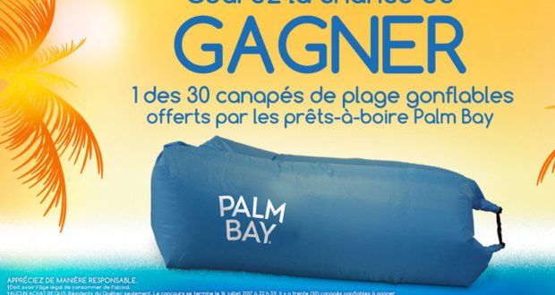 30 canapés de plage gonflables à gagner