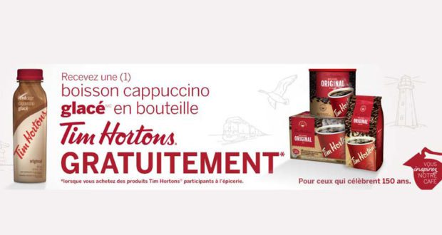 Cappuccino glacé en bouteille de Tim Hortons Gratuit