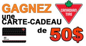 Carte cadeau Canadian Tire de 50$