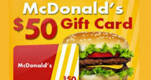 Carte cadeau McDonald's de 50$