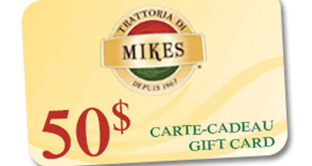 Carte-cadeau Mikes de 50 $