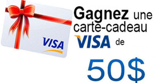 Carte cadeau Visa de 50$