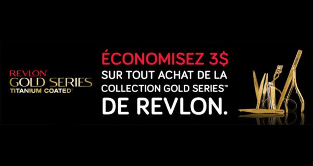 Coupon de 3$ sur la collection Gold Series de Revlon