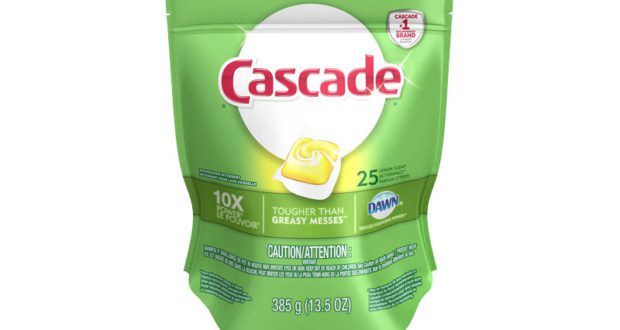 Détergent pour lave-vaisselle Cascade 25 capsules à 3,99$