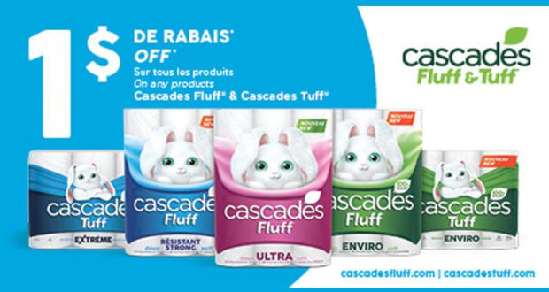 Emballage de 12 rouleaux Cascades Fluff à 2.99$