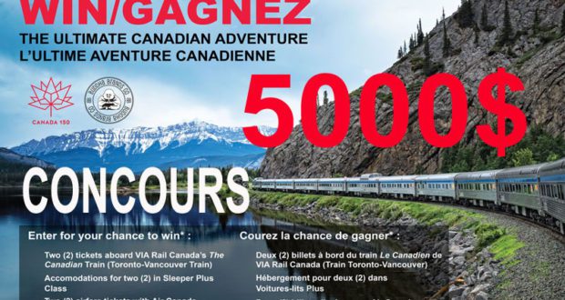 Forfait voyage de 5000$ Toronto-Vancouver en wagon-lit