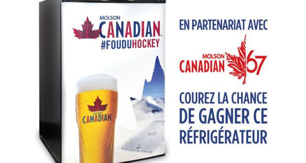 Un réfrigérateur Molson Canadian