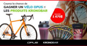 Un vélo OPUS et des produits Kronobar - Valeur de 1670$