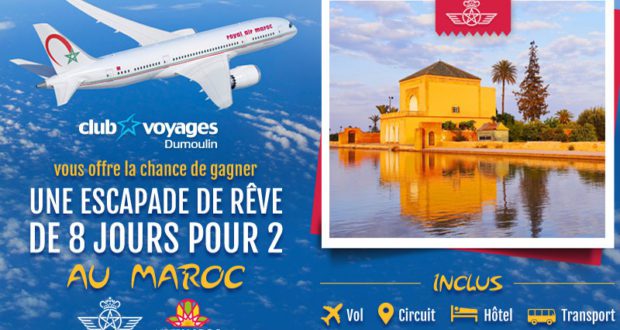 Un voyage de 5000$ pour 2 au Maroc