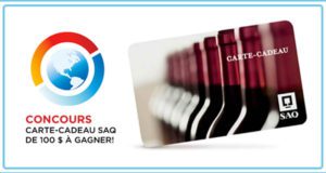 Une carte-cadeau SAQ de 100 $
