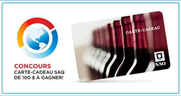 Une carte-cadeau SAQ de 100 $