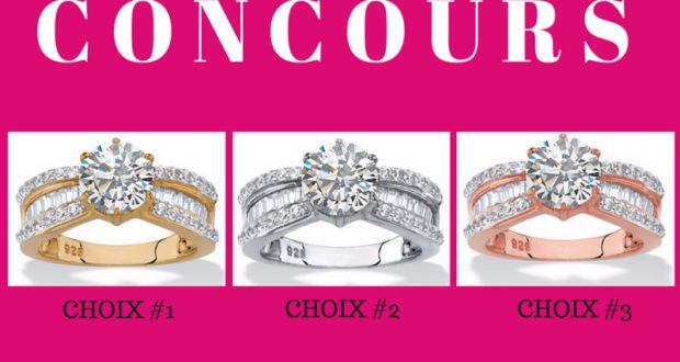 Une magnifique bague parmi les 3 choix offerts