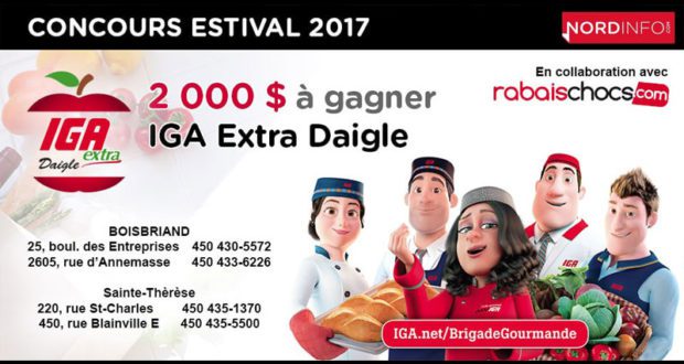 Carte-cadeau IGA Daigle de 2000$