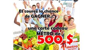 Carte-cadeau Métro de 500$
