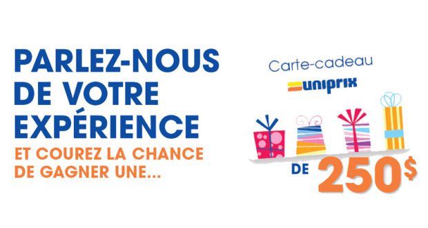 Carte-cadeau Uniprix de 250$