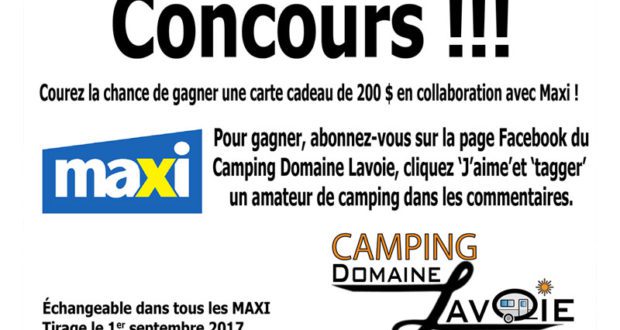 Carte-cadeau de 200$ chez MAXI