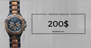 Certificat de cadeau de 200$ Konifer Watch