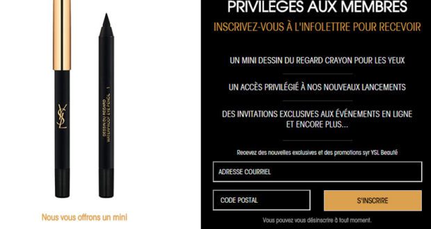 Crayon Gratuit pour les yeux de YSL Beauté Canada