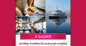 Dîner-croisière OU un brunch-croisière pour 2 personnes