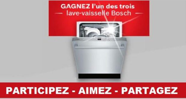 Gagnez 1 des 3 lave-vaisselle de Bosch