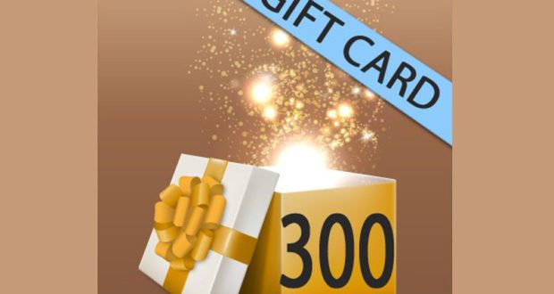 Une carte-cadeau de 300 $