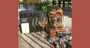 6 VERRES et 3 bouteilles de vin Ricardo Rosé