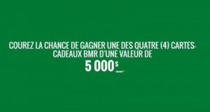 Carte-cadeau BMR d'une valeur de 5 000 $