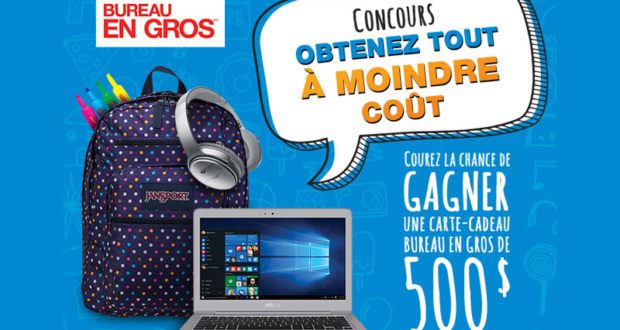 Carte-cadeau Bureau en Gros de 500$