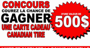 Carte-cadeau Canadian Tire de 500 $
