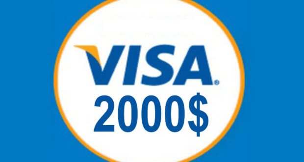 Carte-cadeau Visa de 2000 $