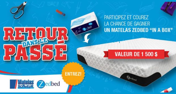 Matelas “in a box” Zedbed de 1500 $