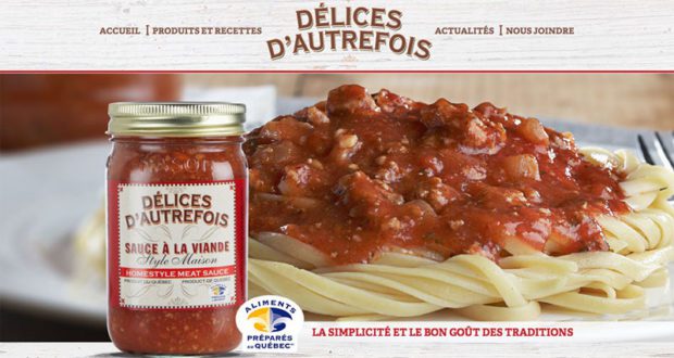 Rabais 1 $ À l'achat d'un Pot de sauce Délices D'Autrefois