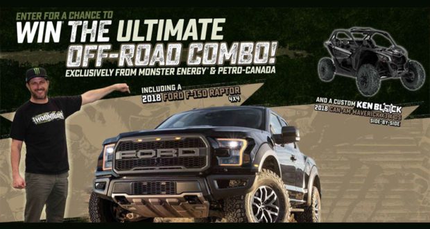 Un Ford F-150 Raptor 4x4 2018 et un Can-Am Maverick X3 XDS 2