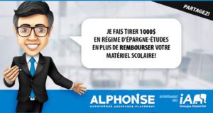 1000$ en Régime d'épargne-études et plus