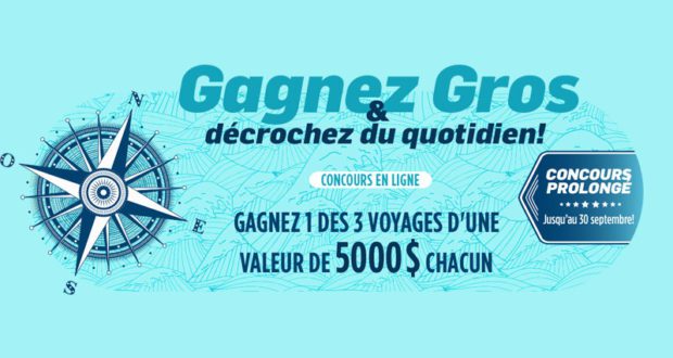 3 Voyages de 5000 $ chacun