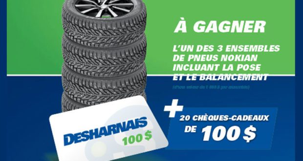 3 ensembles de pneus Nokian (pose et balancement inclus)