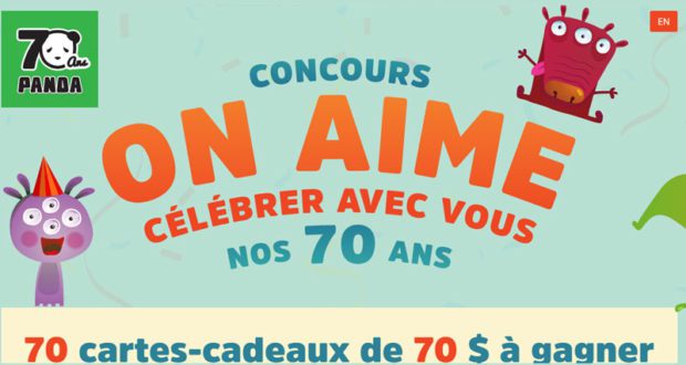 70 cartes-cadeaux de 70 $ à gagner