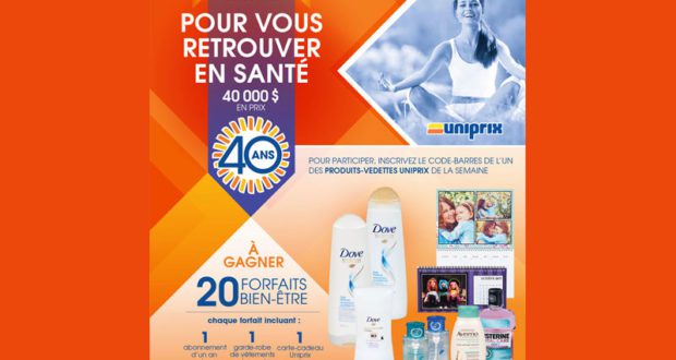 Carte-cadeau Uniprix de 600$ & Abonnement Nautilus Plus