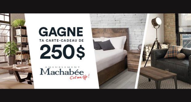 Carte-cadeau de 250 $ de Ameublement Machabée