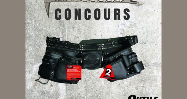 Ceinture à outils en cuir noir ET barre à clous