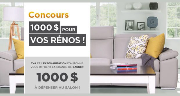 Chèque de 1000$ pour vos rénos