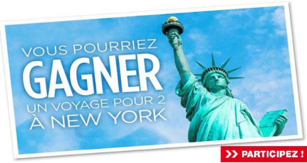 Gagnez un voyage pour 2 à NYC (3500$)