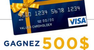 Une Carte-cadeau Visa de 500 $