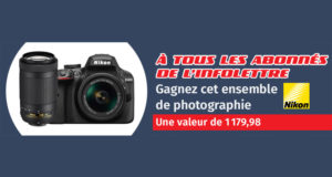 Une caméra DSLR de marque Nikon modèle D3400