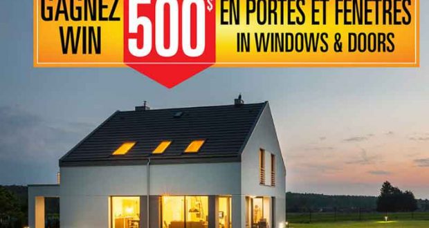 Gagnez 500$ de portes et fenêtres