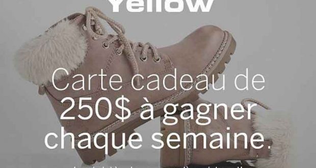 Gagnez l'une des carte-cadeau Yellow de 250$