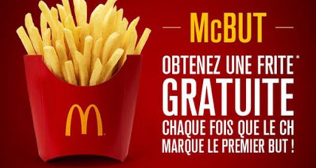 Obtenez des frites format moyen gratuites