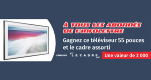 Téléviseur Samsung Le Cadre 4K, 55 pouces (3000$)
