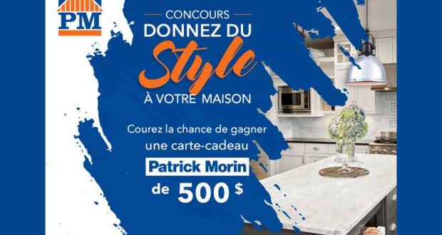 Une carte-cadeau Patrick Morin de 500$