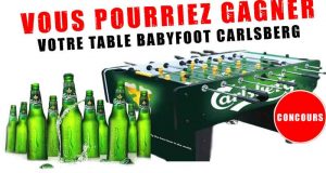 Une table de BABYFOOT CARLSBERG